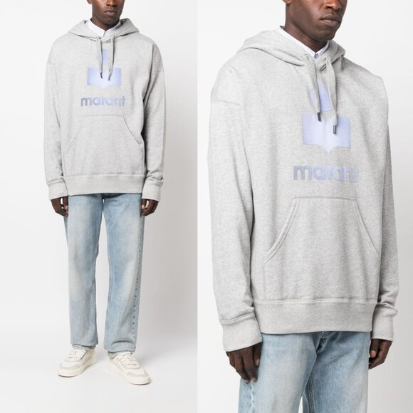 NWT Isabel Marant Miley Drawstring Hoodie Sweatshirt Kangaroo Pocket Sz Medium - Picture 2 of 8